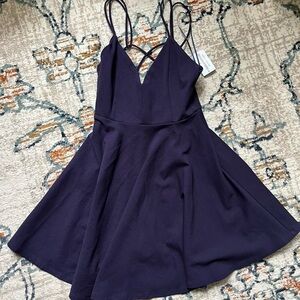 Dark purple A line dress